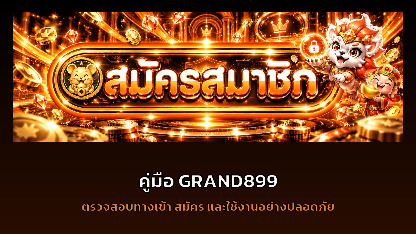 GRAND899 คู่มือตรวจทางเข้า สมัคร และปกป้องบัญชี